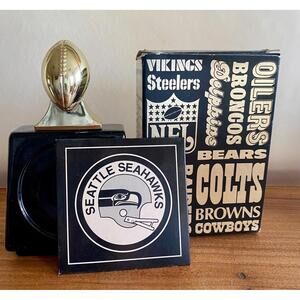 Vintage Seattle Seahawks Avon Wild Country After Shave NFL Football Bottle NOS
